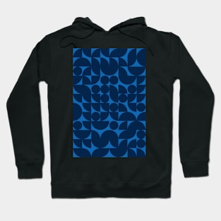 Men Bluish Geometric Pattern - Shapes #4 Hoodie